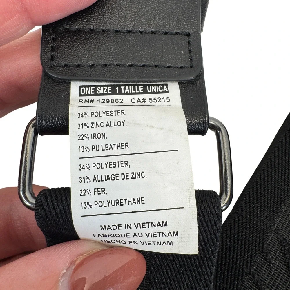 Nike Baseball Softball Belt Black Elastic Synthetic Leather OS Adjustable Sport